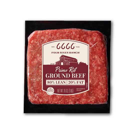 prime rib ground beef in packaging
