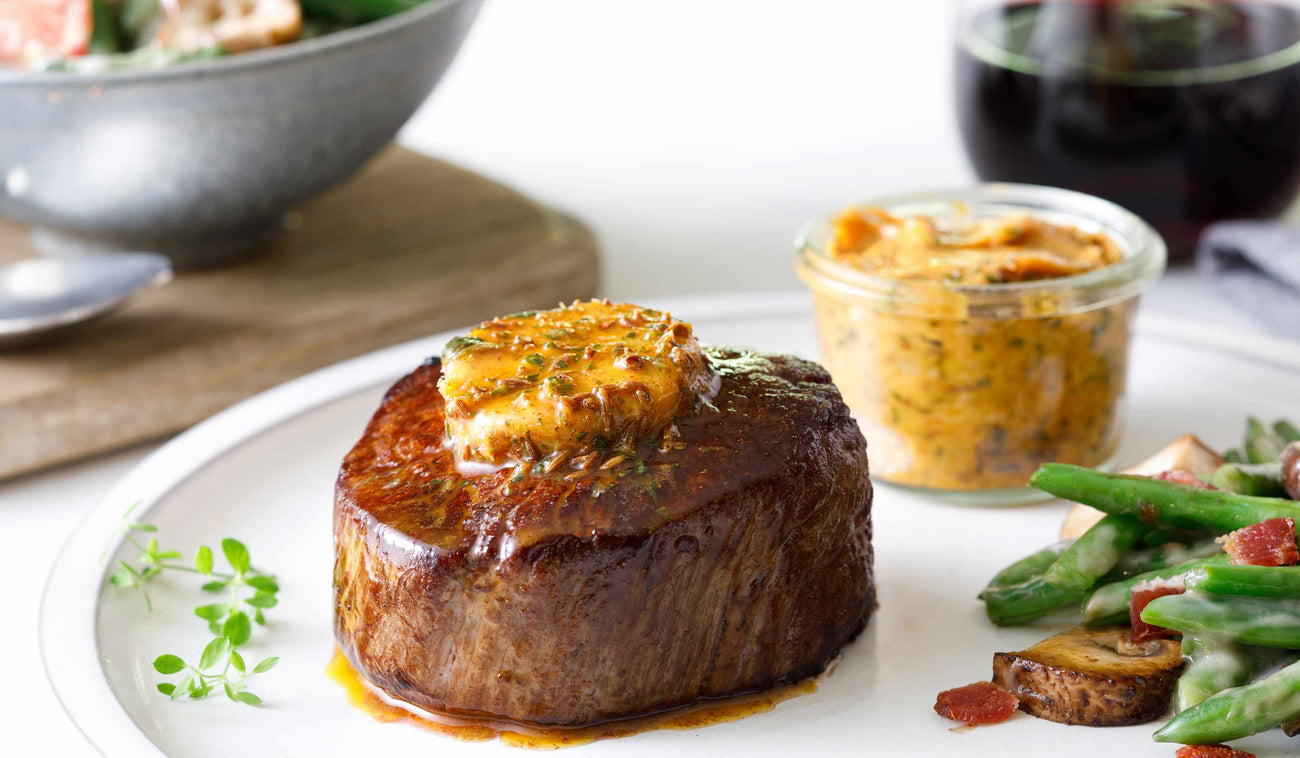 PeppercornCrusted Seared Tenderloin Filet with Texas Sweet Onion Jam